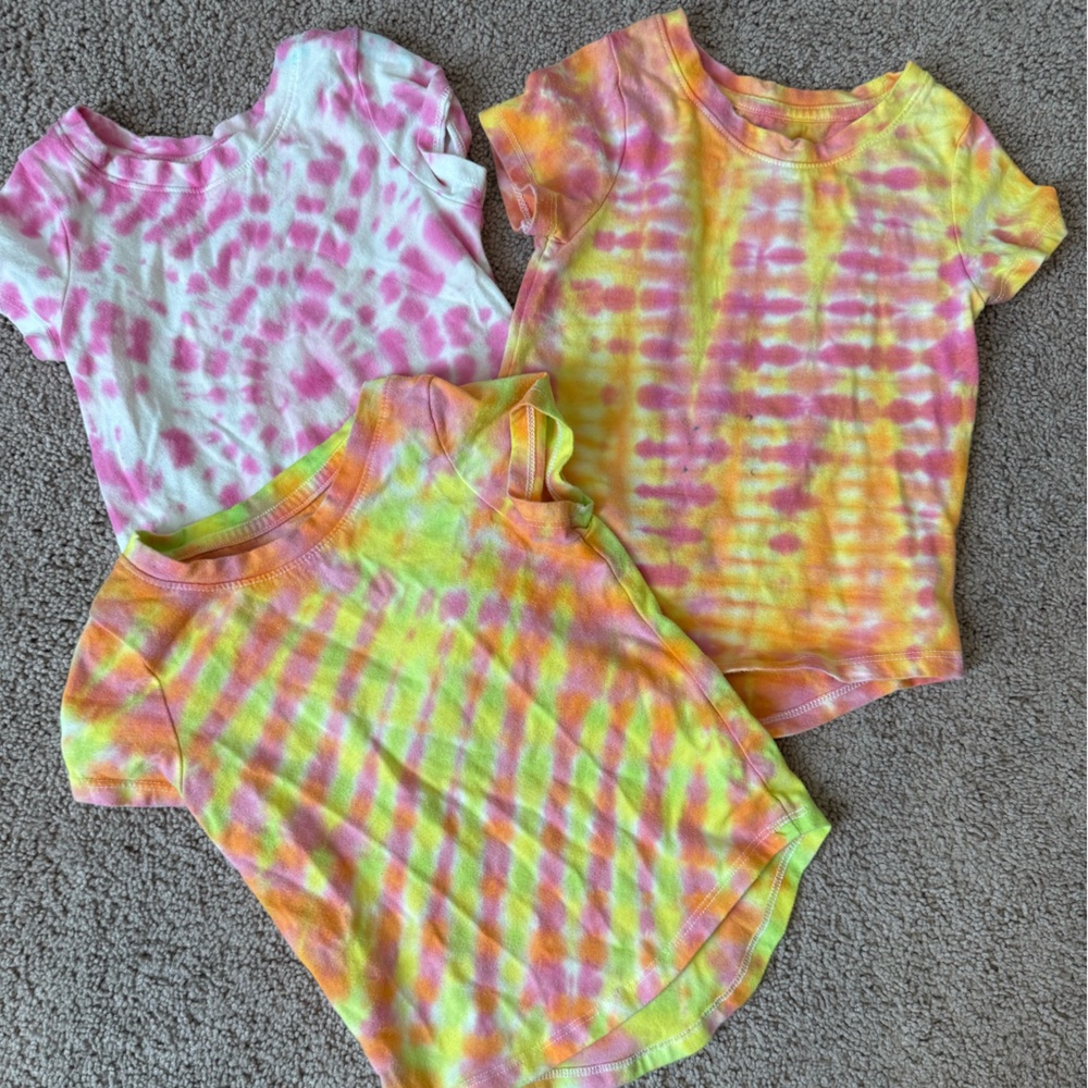 Cat & Jack White T-Shirts Tie-Dyed